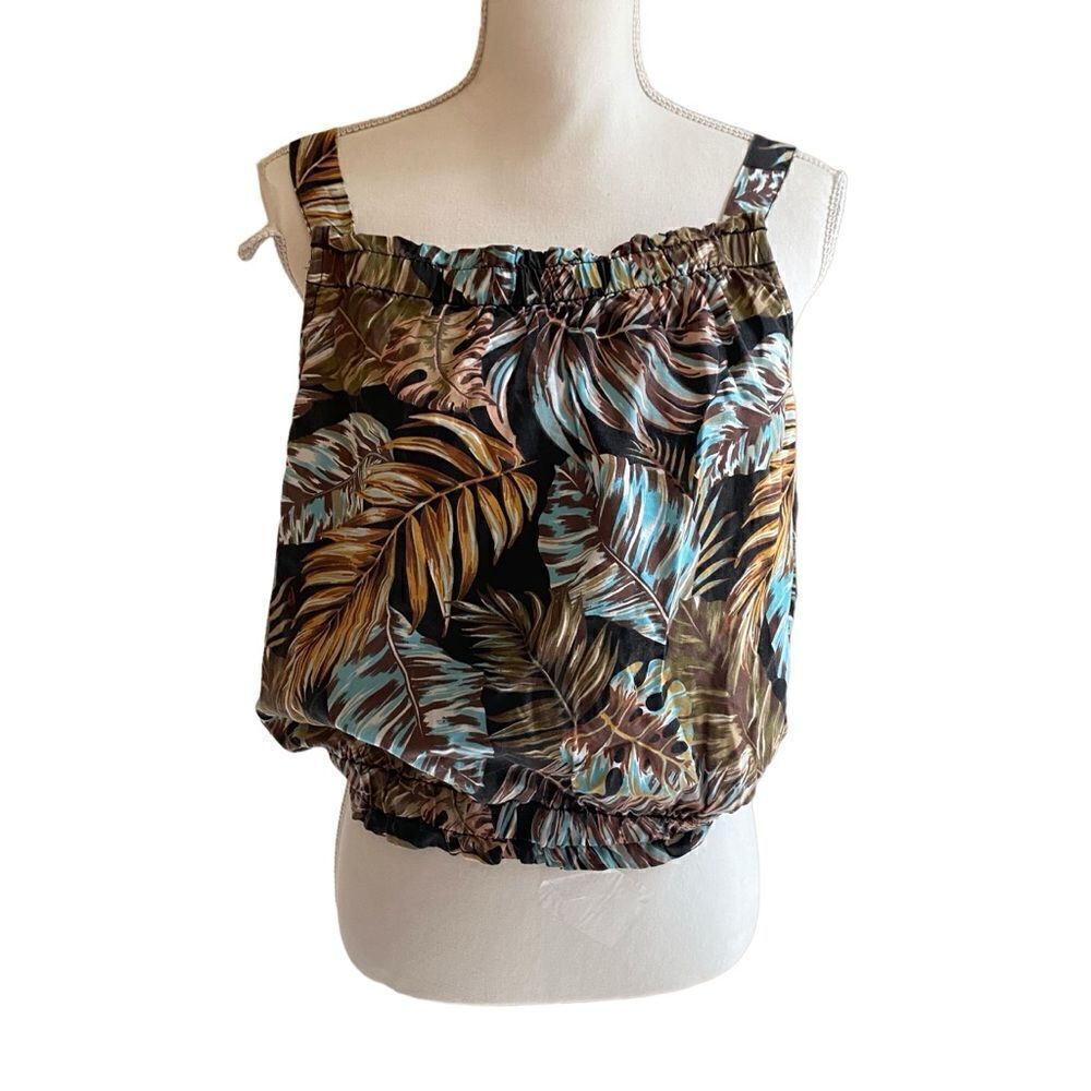 Jane + Delancy Tropical Print Sleevless Top Size Medium NWT